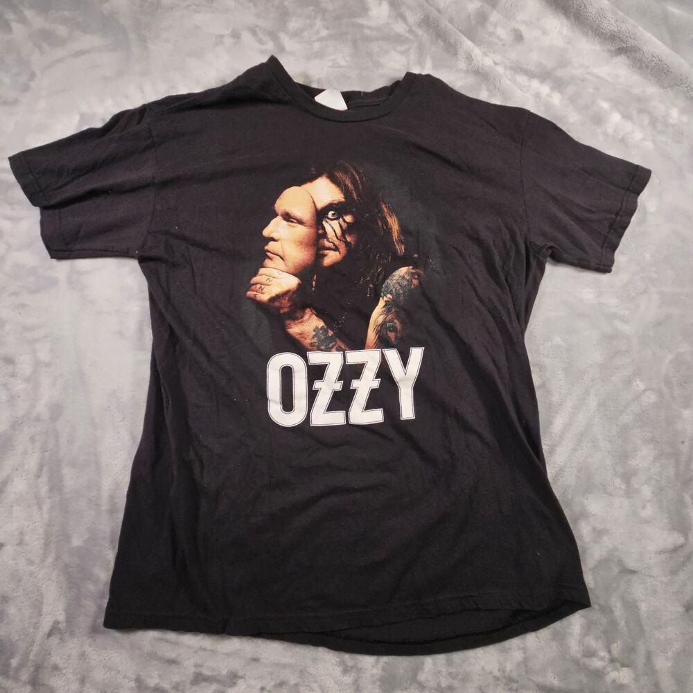 Ozzy Osbourne T Shirt Mens Large Black Graphic Rock Band Tee Bay Island